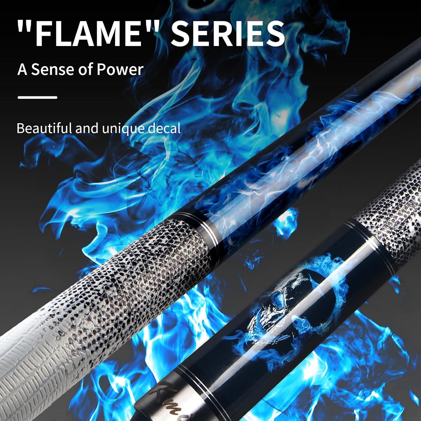 Kmise Professional Pool Cue Stick - 19 20 21oz Canadian Maple Cue Sticks, Low Deflection Shaft with Telescopic Carbon Fiber Extension, Pool Sticks for Aults, Billiard Cue Sticks with Leather Cue Case