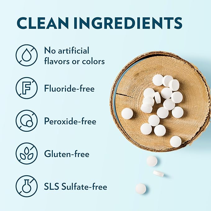 EcoFam Toothpaste Tablets – Bubblegum | Nano Hydroxyapatite Toothpaste Tablets Kids - Chewable - Made with Xylitol | Fluoride Free l 90 Tabs