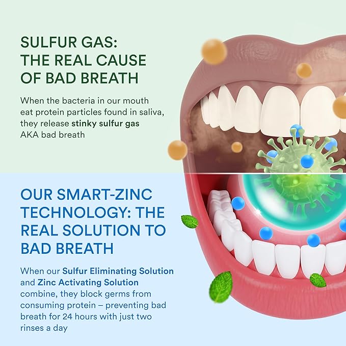 SmartMouth Gum Health Zinc Activated Breath Rinse 16oz, 2 Pack