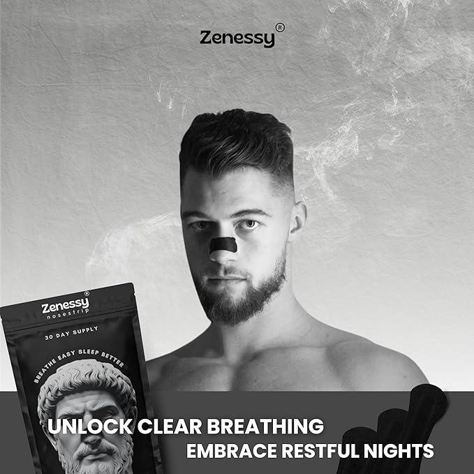 Nasal Strips (30 Count) – Extra Strength Anti-Snoring & Nasal Congestion Relief – Breath Better, Sleep Deeper – Comfortable & Drug-Free Nose Strips for Men and Women