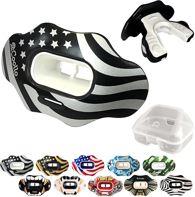Football Mouth Guard Lip Guard MAXX/Might Football and High Impact Sports Lip Protector for Adults & Youth (Strap Included)