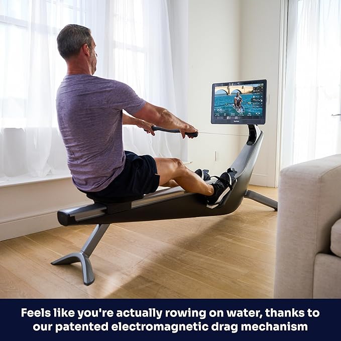 Hydrow Pro Rowing Machine with Immersive 22" HD Rotating Screen - Stows Upright | Live and On-Demand at-Home Workouts, Membership Required