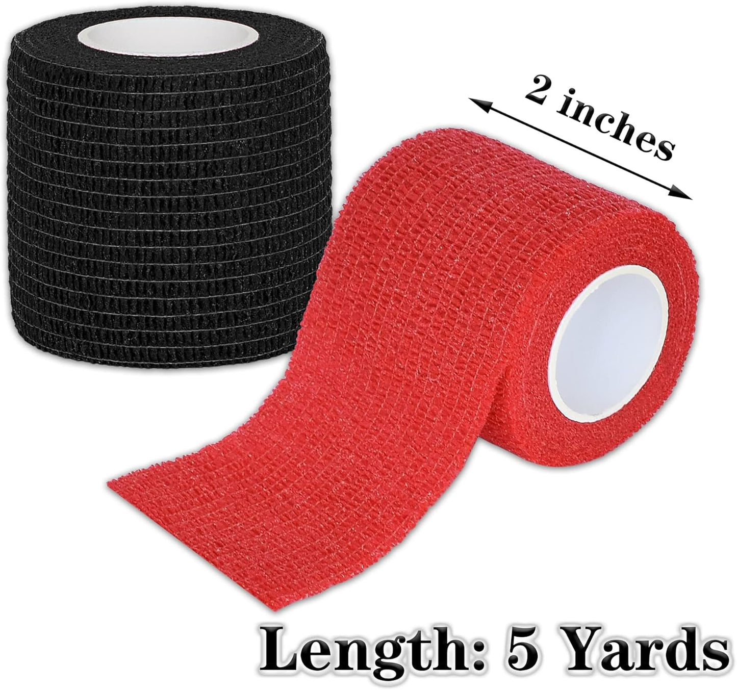 8 Rolls Cohesive Bandage 2” x 5 Yards Self Adherent Bandage Wrap Breathable Vet Tape Elastic Adhesive Bandage for Sports, Wrist, Ankle, Tattoo Wraps(Rainbow Colors)