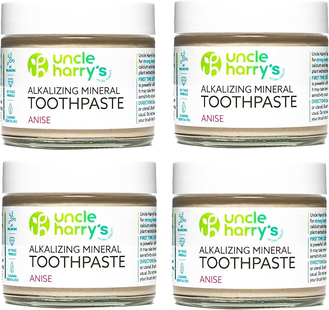 Uncle Harry's Cinnamon Remineralizing Toothpaste | Natural Whitening Toothpaste Freshens Breath & Promotes Enamel | Vegan Fluoride Free Paste (4 pack)