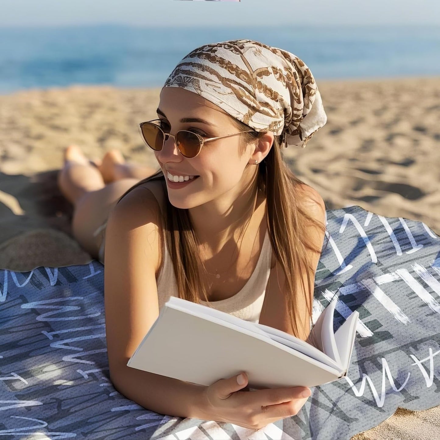 JML Personalized Beach Towel with Name, Custom Beach Towel with Name, Customized Microfiber Pool Towel, Quick Dry & Absorbent Swim Towel for Adult,Anniversary, Birthday, Summer Holiday,Vacation