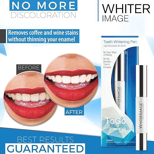 Togo Teeth Whitening Pen, Erases Stubborn Teeth Stains While Strengthening Enamel, Restorative Serum Gel That Reverses Enamel Damage from Bleaching