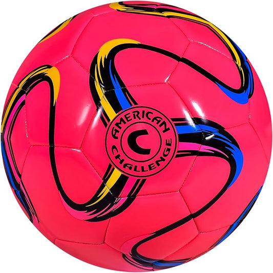American Challenge Brasilia Soccer Ball – Soccer Ball Size 5, 4, 3 & 2 – for Youth & Adults – Ideal for Practice, Training & Grass Fields