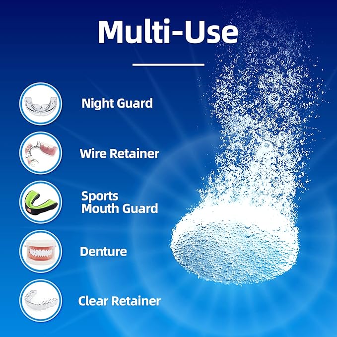 Retainer Cleaner Tablets & Denture Cleaning Tablets for Dental Appliances and Night & Mouth Guard.(36 Counts
