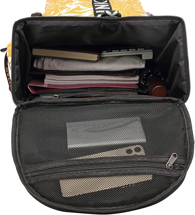 Kalesi Gym Duffle Bag Backpack 4-Way Waterproof with Shoes Compartment for travel Sport Hiking laptop (Mustard yellow)