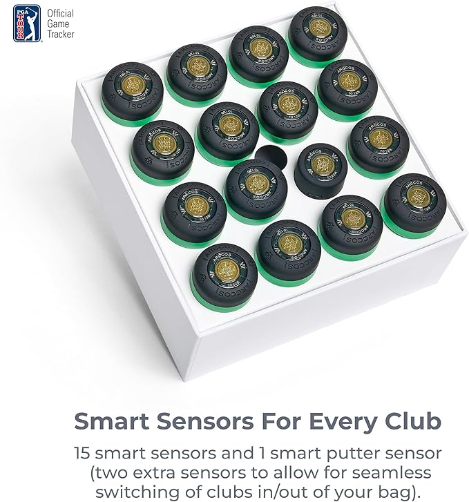 Arccos Smart Sensors: Automatic Golf Game Tracking System, A.I. Powered GPS Rangefinder & Smart Club Distances