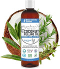 Kapuluan Coconut Oil Pulling for Teeth and Gums Mouthwash, 100% Pure and Natural, Non-GMO, Ayurvedic– with Rosemary, Thyme, and Tea Tree Essential Oil