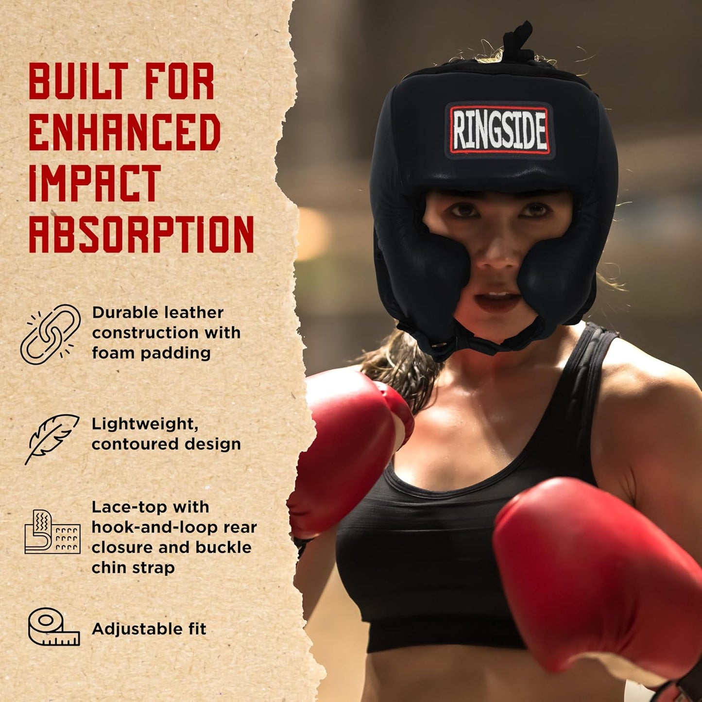 Ringside Competition-Like Boxing Headgear with Cheeks