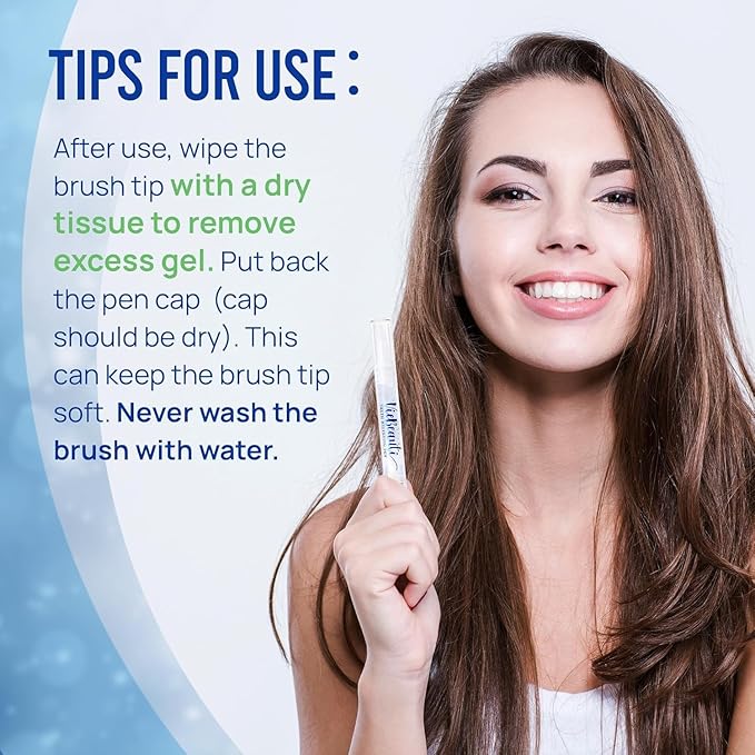 VieBeauti Teeth Whitening Pen (4 Pcs), 40+ Uses, Effective, Painless, No Sensitivity, Travel-Friendly, Easy to Use, Beautiful White Smile, Mint Flavor