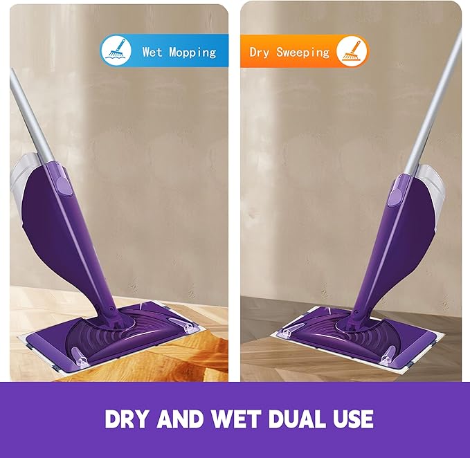 60 Pack Disposable Spray Mop Pad Refills for Wetjet, Unscented Cleaning Repalcement Mopping Pads, Compatible with Wet Jet, Multi-Layer Floor Mop Pads for Multi Surface Floor