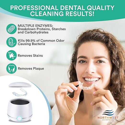 Ultrasonic Retainer Cleaner Solution Concentrate - Ultrasonic Denture Cleaner for Ultrasonic Machines - Cleans Mouthguards, Invisalign, and Nightguards - Updated Formula (Mint) (32 Ounces)