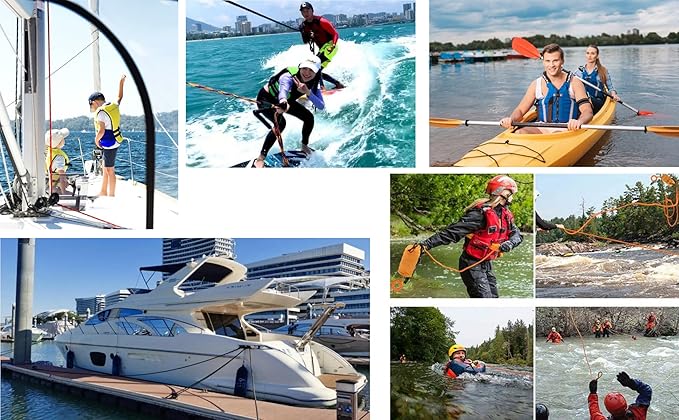 9/16 in (14mm) x 32 ft (10Meter) Marine Floating Rope for Boating, Fishing, Rafting, Camping, Hiking, Hunting, Anchor, Mooring, Dock Lines, Kayak, Canoe, Rescuing Reflective Red