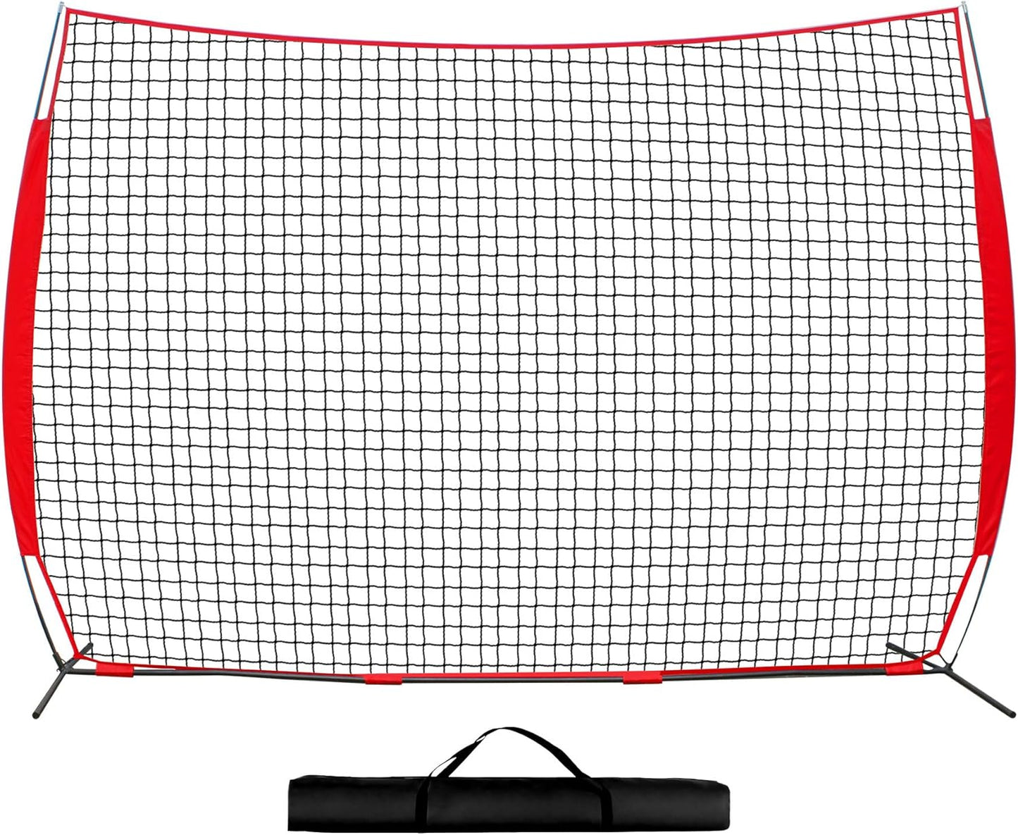 7x7ft/12x9ft/16x10ft/20x10ft Barricade Backstop Net, Sports Barrier Net, Multi-Sport Net with Carry Bag, Protective Screen for Practice- Baseball, Softball, Lacrosse, Soccer, Basketball, Tennis