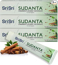 Sudanta 200g - 3 Pack - Herbal Fluoride-Free, Paraben-Free, Vegan, Natural Toothpaste with Ayurvedic Herbs