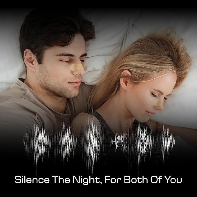 Nasal Strips for Snoring & Sleeping (60 PK) - Nose Strips for Breathing - Deviated Septum Tape & Sinus Congestion Relief for Adults - Improve Sleep Quality, Energy and Productivity, Lessen Snoring