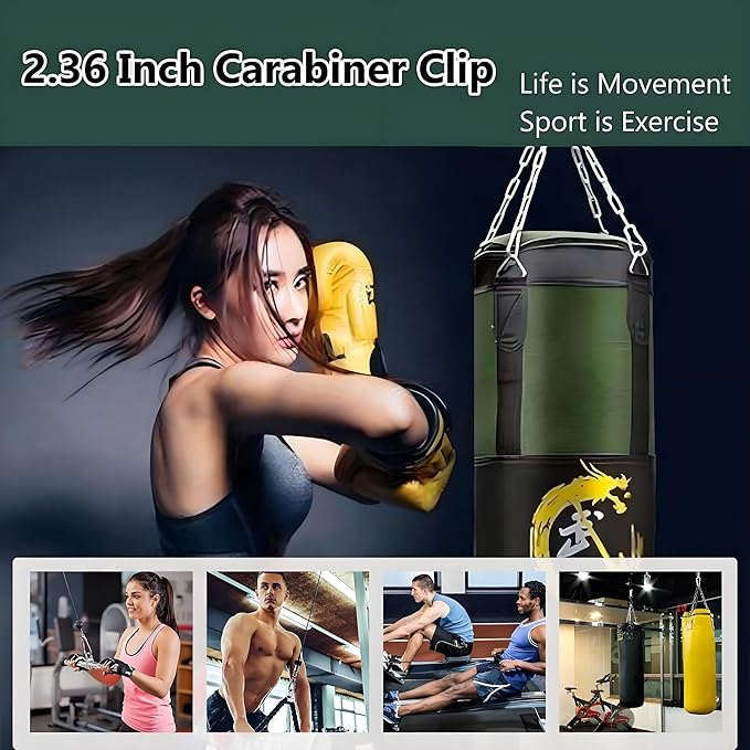 M6 Spring Snap Hook Carabiners, Carabiner Clip, Heavy Duty Galvanized Steel Spring Clip, Quick Link Key Chain for Swing Hammock Gym Outdoor, Holding Capacity