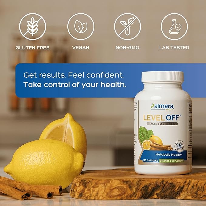 Level Off - Spike Control Supplement 120 Capsules 60 Servings Vegan, Non-GMO, Gluten Free