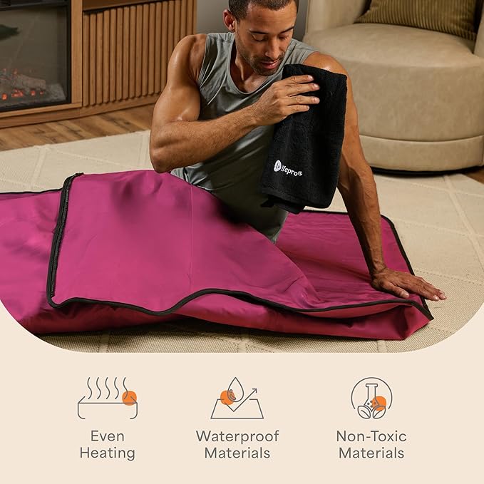 LifePro RejuvaWrap Infrared Sauna Blanket for Detox & Relaxation – Available in 5 Colors & 3 Models – Portable Far Infrared at Home Sauna for Muscle Relief, Circulation & Recovery – 9 Heat Levels