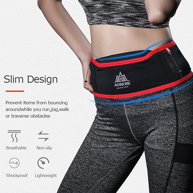 AONIJIE Hydration Belt Running Fanny Pack, with 250ml Soft Water Bottle Flask Phone Holder for Trailing Running Climbing Jogging Cycling Workout Fitness 3 Colors (Blue, M/L)