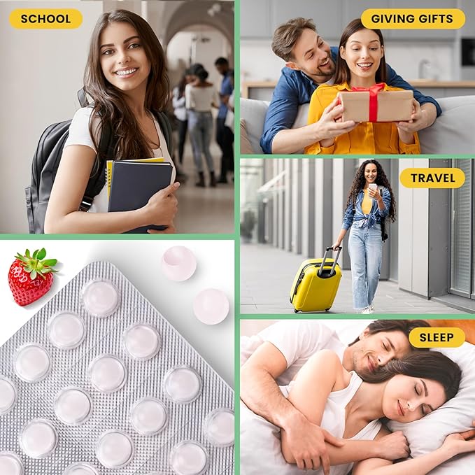 Orthodontic Wax for Braces Wax Individual Hygienic Packaging Dental Wax Dots (90PCS, Strawberry)