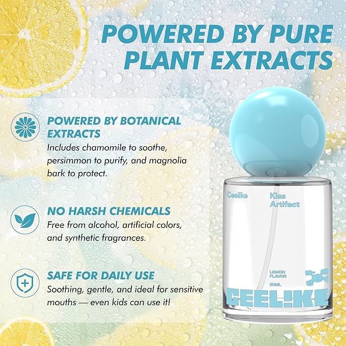 Oral Spray – Fresh Breath, Dual Cooling Experience & Convenient On-The-Go Design – Perfect for Freshening Breath Anywhere, Anytime (Lemon, 2 Count)