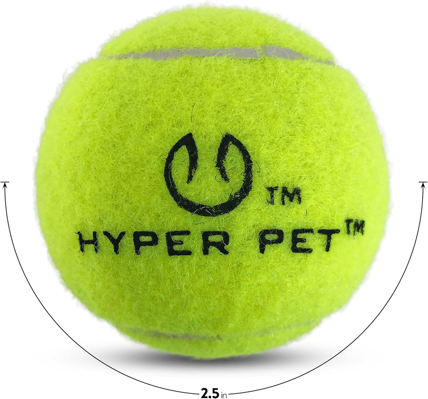 Hyper Pet Tennis Balls for Dogs (Safe Dog Ball, Tennis Balls for Exercise & Training) Interactive Toys work with Hyper Pet K9 Kannon K2 Dog Ball Launcher - 4 Pack 2.5" Green