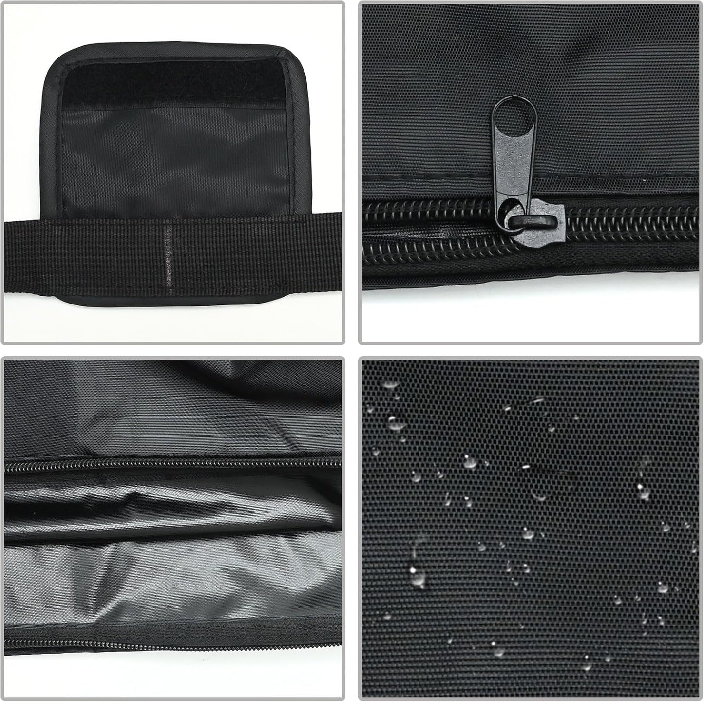 42-Inch 600D Black Travel Sports Duffle Bag with Upgrade Zipper - Collapsible, Waterproof, Multi-Purpose Storage for Camping, Hunting, and Sports Equipment