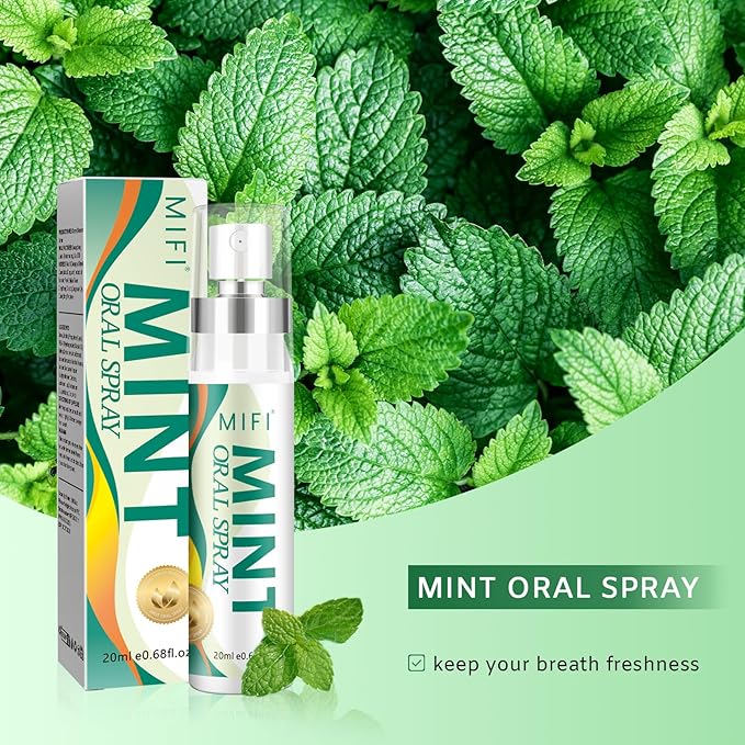 Oral Spray for Adult - Sugar-Free, Breath Freshener Spray, Dry Mouth Spray, Fights Bad Breath, Compact and Portable (Mint Flavor*2Pack)
