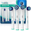 Compatible with Oral-B Electric Toothbrush Sensitive Replacement Head Generic - 8-Pack | Gentle-Action Tooth Brush Heads with Dupont Bristles | Sensitive Gums & Teeth & Gentle Whitening Action | Braun