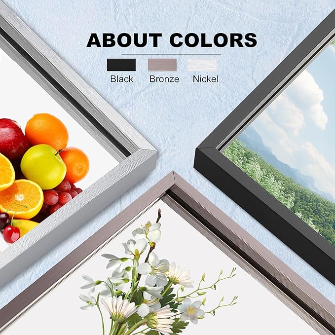 60x30 Inch Bathroom Mirror for Wall, Aluminum Frame Rectangle Rectangular Vanity Mirror, Modern Large for Bedroom, Living Room, Horizontal or Vertical, Black