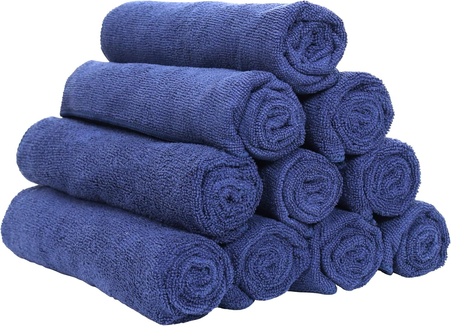 Arkwright Microfiber Gym Towel - Pack of 12 - Super Soft, Quick Dry Workout Sweat Towels, 300 GSM Lightweight & Absorbent for Sports, Working Out, Yoga, and Spa, 16 x 27 in, Navy