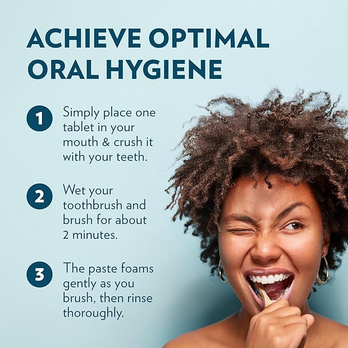 Toothpaste Tablets – Strawberry Kiwi | Nano Hydroxyapatite Toothpaste Tablets Chewable | Fluoride Free l 90 Tabs