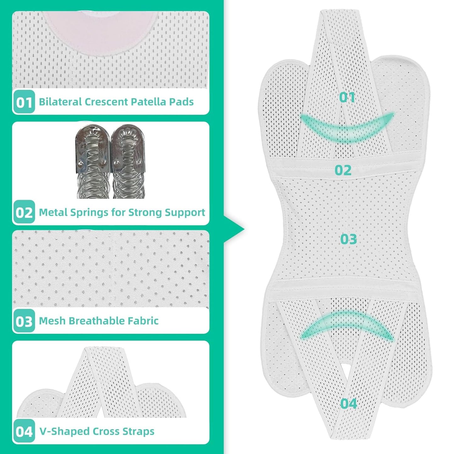 Adjustable Knee Brace for Women,Knee Stabilizer Support for ACL,MCL,Meniscus Wear and Tear Damage,Dual Strap Knee Wrap for Compression and Stability (X-Large)