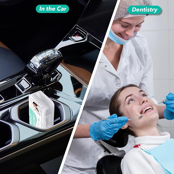 400 Count Floss Picks Dental Tooth Picks Floss Sticks Flossers Strong Toothpicks in Handy Travel Cases for Family Restaurant Bulk Adults Teeth Cleaning