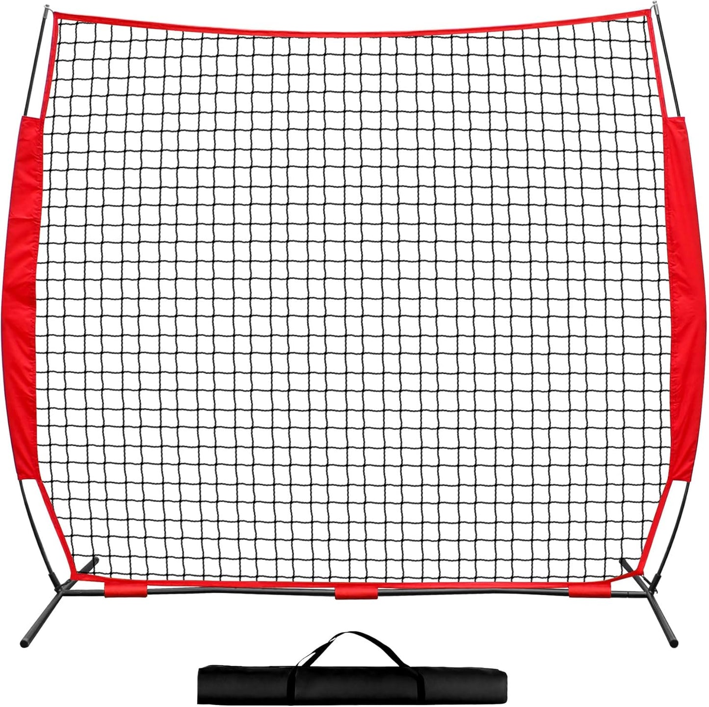 7x7ft/12x9ft/16x10ft/20x10ft Barricade Backstop Net, Sports Barrier Net, Multi-Sport Net with Carry Bag, Protective Screen for Practice- Baseball, Softball, Lacrosse, Soccer, Basketball, Tennis