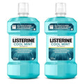 Listerine Cool Mint Antiseptic Mouthwash, Kills 99.9% of Germs That Cause Bad Breath, Plaque & Gingivitis, ADA Accepted, Clinically Proven, Cool Mint Flavor, for Adults, 1L Bottles, 2 Pack