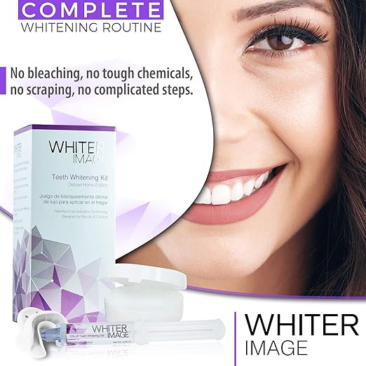 Deluxe Teeth Whitening Kit to Eliminate Teeth Discoloration While Fighting Plaque Bacteria, Teeth Whitening Set for A Stronger Enamel