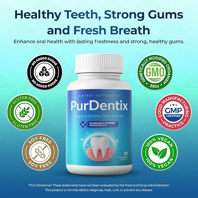 Oral Health Probiotic – 4-Strain Formula for Healthy Gums, Teeth & Fresh Breath – 90 Chewable Tablets