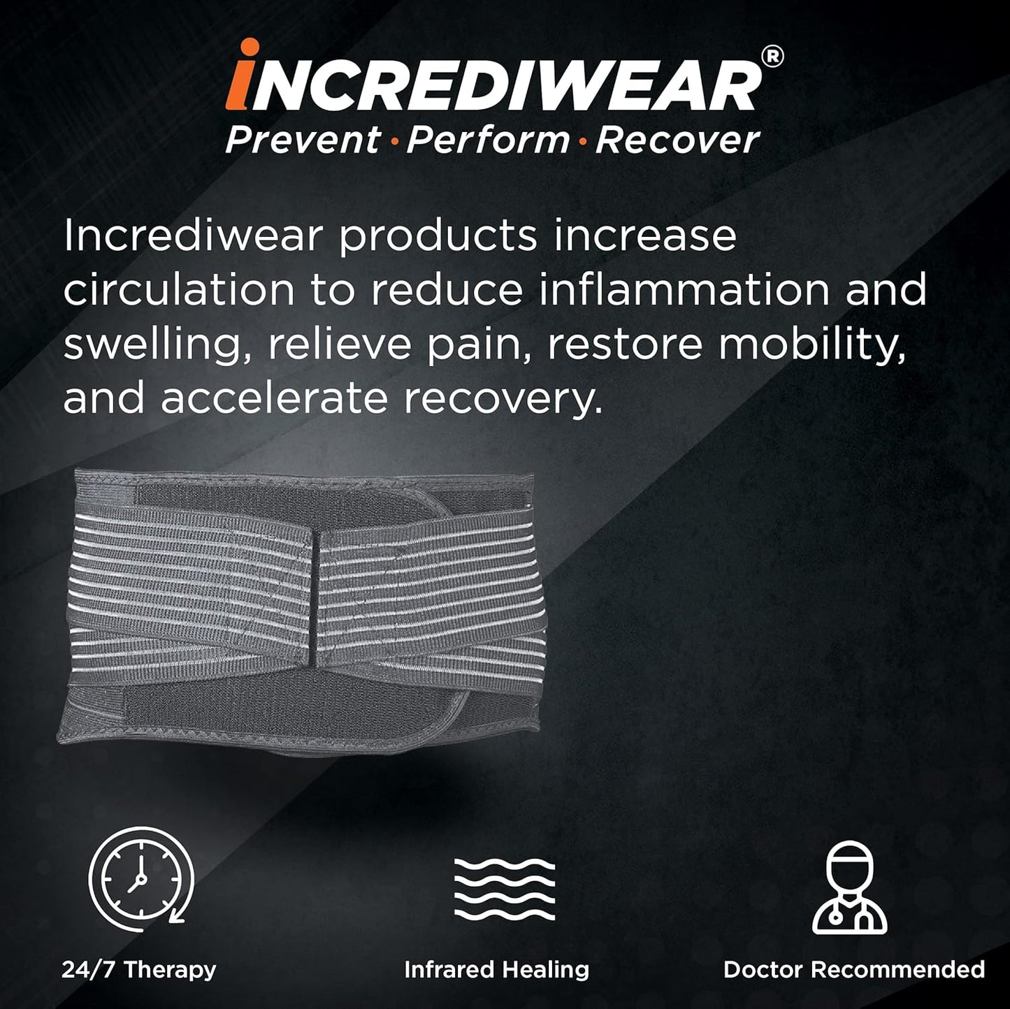 Incrediwear Back Brace - Back Support Brace for Back Pain Relief from Muscle Pain, Sciatica or a Herniated Disc, Everyday Lower Back Lumbar Support (XXX-Large)