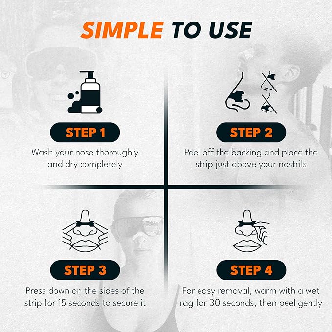 Pneuma Nasal Strips for Snoring & Sleeping (30 Count) – Extra Strength Nose Strips Breathing to Help Deviated Septum & Nasal Congestion Relief - Secure Fit Sleep Tape for All-Night Comfort