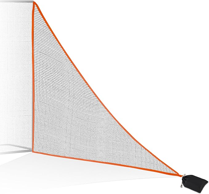 1/2PCS Golf Shank Net Attachment for Golf Hitting Nets with Sandbag, 7 * 7FT/7 * 10FT Golf Barrier Side Net,Golf Practice Hitting Net Barrier Net for Golf, Baseball, Hockey, Soccer (Black/Red