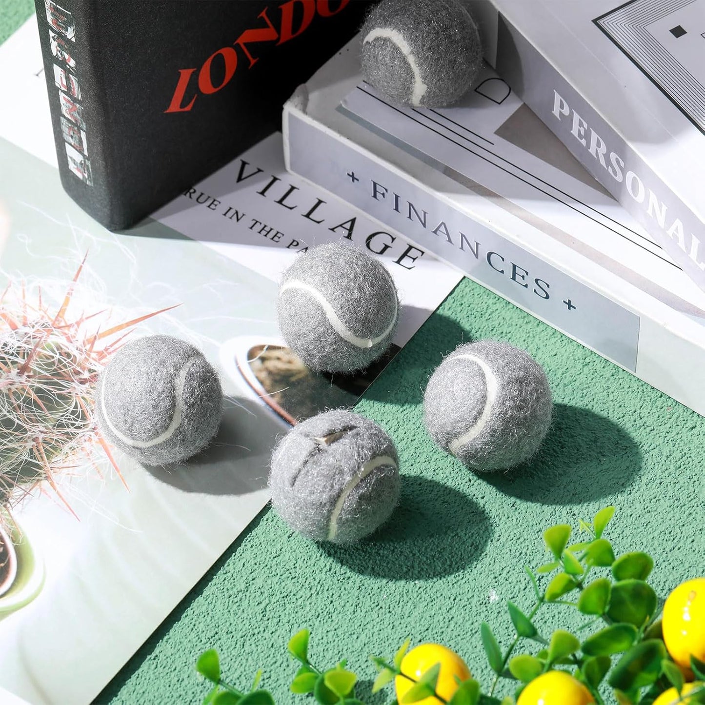 Macarrie 16 Pieces Precut Tennis Balls for Chairs Tennis Ball Chairs Foot Covers for Furniture Leg for Classroom Floor Protection Chair Desk Legs Coverings (Gray,4 cm)