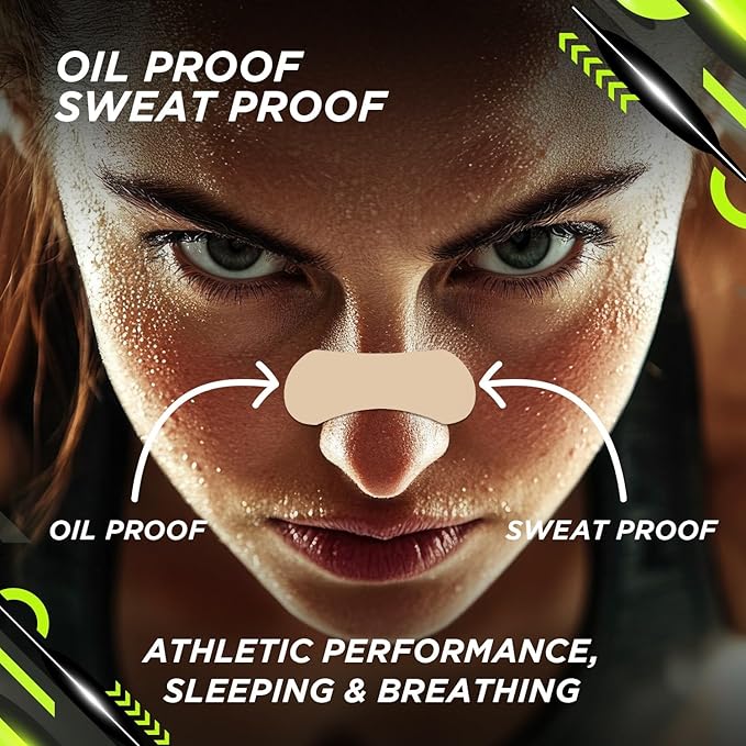AIR-ON Performance Nose Strips | Nasal Strip for Breathing, Less Snoring & Sleeping Relief | Extra Strength, Wide Body | Drug-Free Adhesive, Athletic Support, Sweat & Oil Proof - TAN (30 Pieces)
