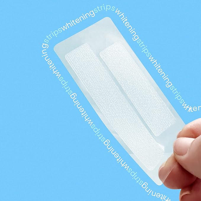 Triple Bristle Teeth Whitening Strips for Adults | Sensitive Teeth Friendly | 14 Teeth Strips Per Box | Whitening Strips Without Sensitivity | Mint + Coconut