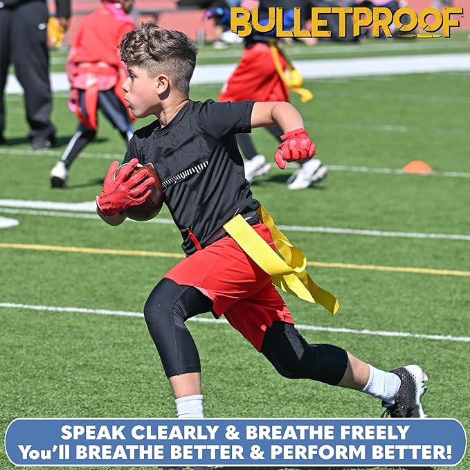 Bulletproof: World’s Thinnest Most Breathable Mouthguard is 3X Stronger! Football MMA Hockey Rugby Basketball BJJ Lacrosse Boxing Sports Mouth Guard Grinding Teeth. Boys Girls Adult Youth Kids Braces