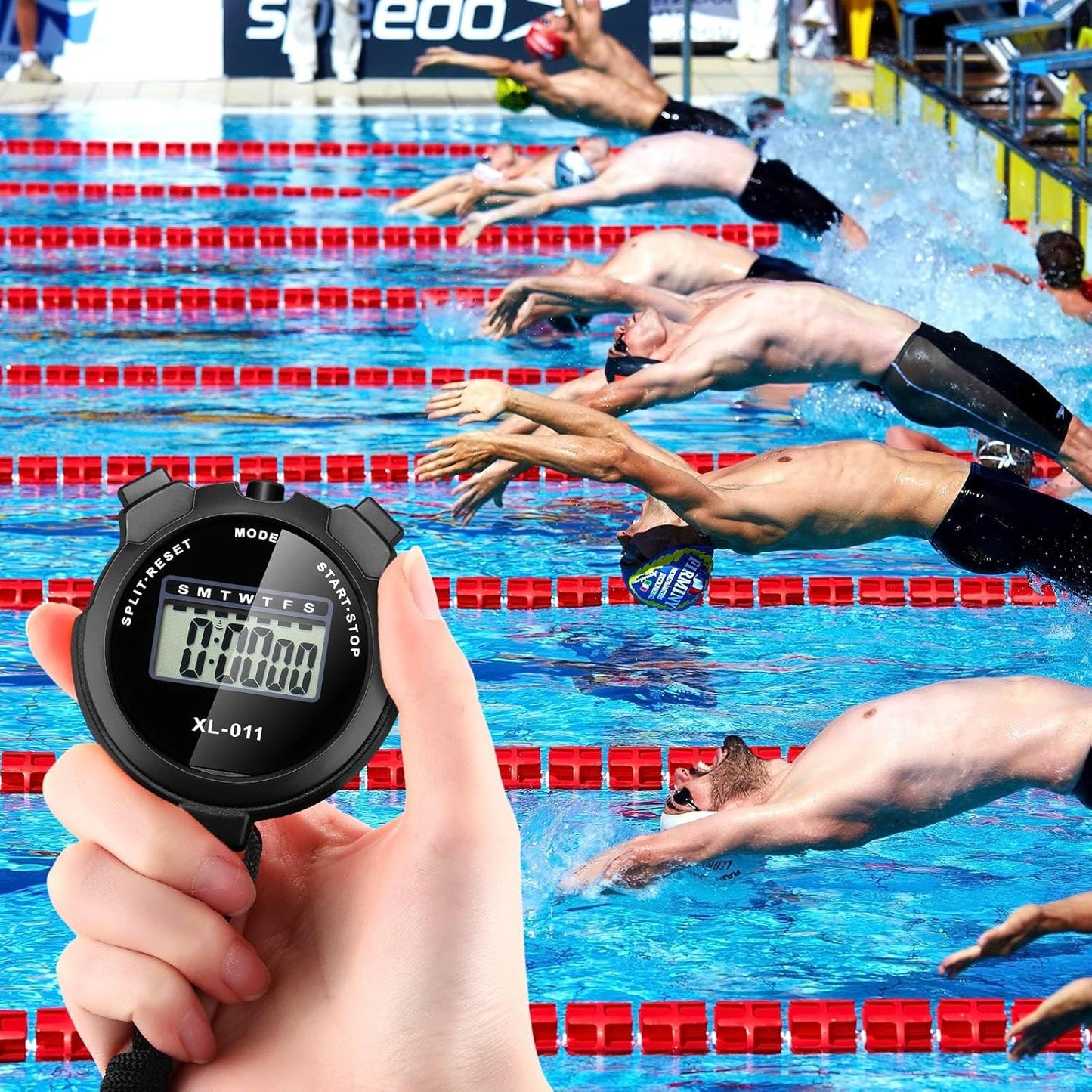 Kanayu 28 Pcs Multi Function Digital Stopwatch Timer Bulk Sports Stopwatch with Lanyard Date Time Alarm Timer for Coach Swimming Running Sports Train